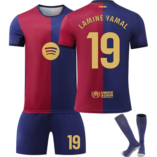 New AD Home / Away Barcelona Trikot #9 Lewandowski #19 Lamine Yamal Trikot...