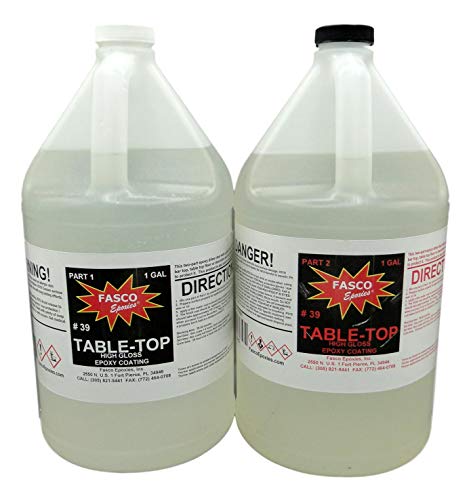 Crystal Clear Epoxy Resin 2 Gallon Kit | Great for Wood Projects BarTops River Tables Tumblers Artist Quality| Two Part Kit Includes Resin and Hardener