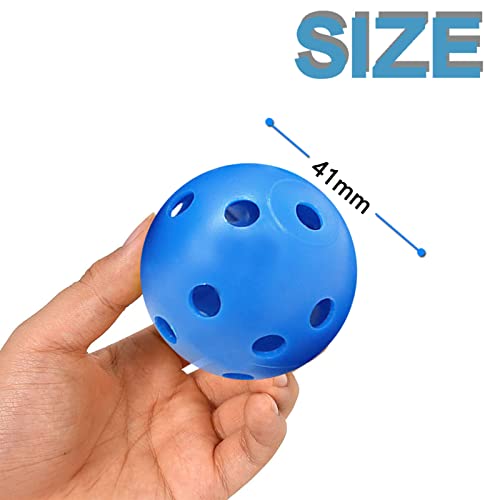 Finger Ten Golf Practice Balls Plastic Colored Value 12/24/36 Pack, Limited Flight Sports Training Ball For Men Women, Indoor Outdoor Driving Range Backyard Use (Blue, 12 Pack) #TOP1