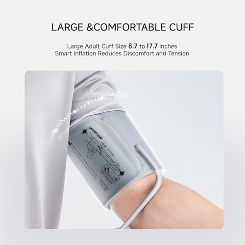 yuwell Blood Pressure Monitor, Large Upper Arm Blood Pressure Cuff, Digital Blood Pressure Machine for Home Use, Large Display, Stores 99 Readings, Voice Broadcasting with Power Adapter and Batteries - Image 3