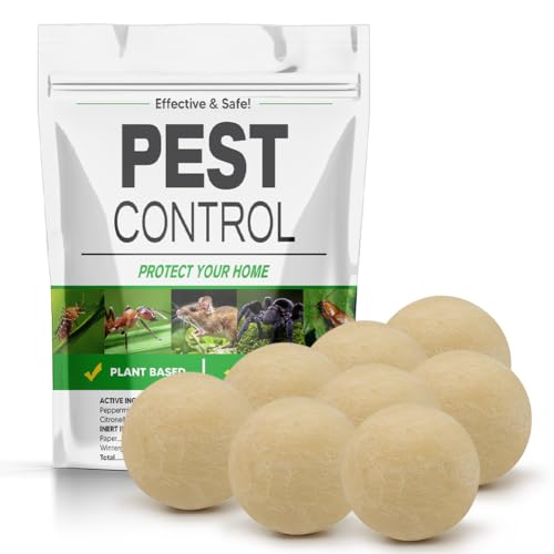 MQTIODIU Repelente De Plagas, Repelente Ultrasónico De Roedores para Ahuyentar Ratones, Ratas, Cucarachas, Hormigas, Arañas Y Mosquitos, Mantiene Alejados A Los Ratones En Interiores/Exteriores-8P