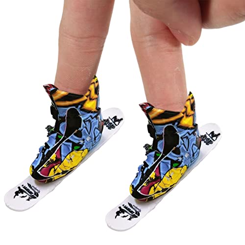 Gecorid Mini Finger Skateboards Toy Mini Finger Shoes Mini Finger Skates Funny Finger Sports Novelty Toy Fingertips For Kids Boys Girls Colorful Birthday Gift Toys Party Favors #TOP4
