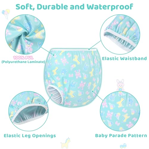 Image of LittleForBig Washable Reusable Waterproof PUL Adult Cloth Pants PUL Pull-On Diaper Cover - Full Print Baby Parade S