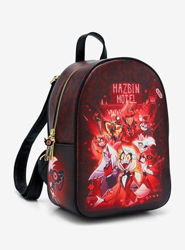 Hot Topic Hazbin Hotel Group Mini Backpack – Stylish & Compact Bag Featuring Charlie, Alastor & More from the Hit Series4