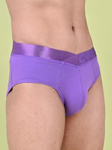 Image of Rupa Colors Modern Solid Brief for Men, Cotton Blend, Regular Fit, Outer Elastic, Pack of 1