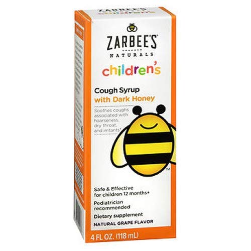 Zarbee's Naturals Children's Cough Syrup Grape Flavor - 4oz, Pack of 2
