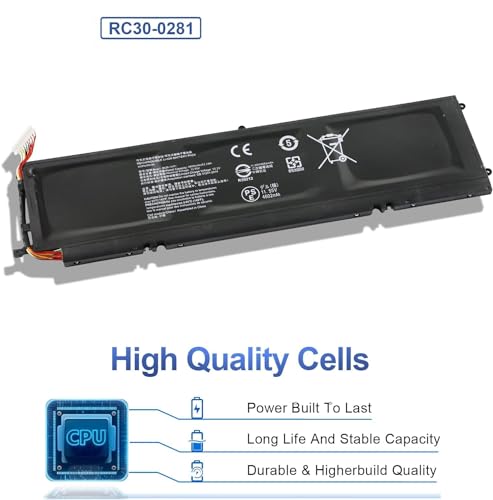 Image of Wefly RC30-0281 Laptop Battery Compatible for Razer Blade Stealth RZ09-02812E52-R3U1 13 i7-8565U 2018 2019 Series 3ICP6 /59 /84 Laptop Battery