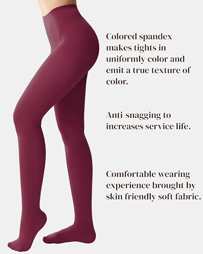 Image of leg elegant Women's 80 Den Microfiber Soft Opaque Tights Pantyhose