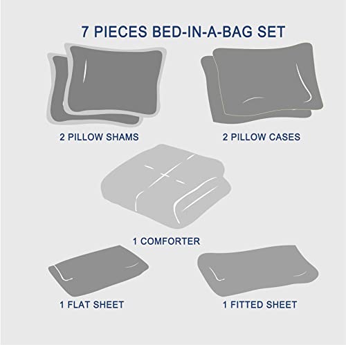 Anluoer ANUS23CF04SA8286 Full Comforter Set, Sage Green, 7 Pieces With Sheets, All Season Bedding, Extra Cozy Down Alternative, Machine Washable thumb #2