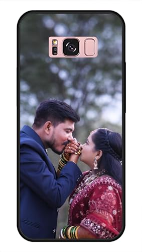 Image of NDCOM for Customised Samsung Galaxy S8 Plus Back Cover | Premium S8 Plus Phone Case | Samsung S8+ Mobile Cover DIY Personalised Photo Design | Customized Gift Custom Text Name Printed Glass Case