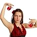 2 Pairs/4pcs Spanish Castanets Black and Red Wooden Castanets Spanish Hand Percussion Instruments Finger Castanets Wooden Castanets for Kids Adults