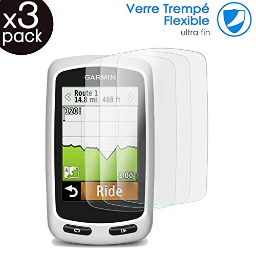 KARYLAX - Lote de 3 protectores de pantalla de cristal Nano flexible, dureza 9H, ultrafino 0,2 mm y 100% transparente para contador de bicicleta GPS Bryton Rider 330