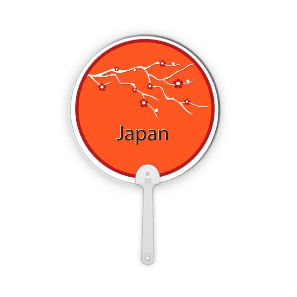 Éventail plastique rond portable style japonais pour décoration maison artisanat