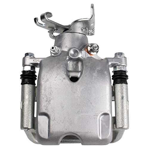 Image of TRQ Rear Brake Pad and Rotor Set Ceramic Solid Rotors Calipers