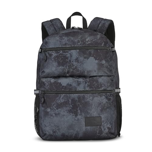 Image of High Sierra Everclass Backpack - Travel or Work Laptop Bookbag with 360 Reflectivity, Dual Water Bottle Pockets & Fits Laptops Up To 15.6 inch, One Size, Charcoal Waves