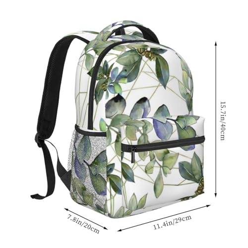 Sac à dos léger eucalyptus vert grand compartiment urbain et loisirs - 2