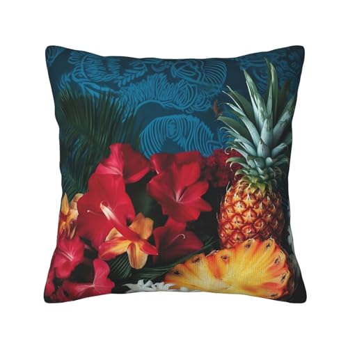 Housse de coussin velours côtelé de haute qualité 40x40 imprimé fleurs