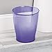 mDesign Round Plastic Bathroom Garbage Can, 1.25 Gallon Wastebasket, Garbage Bin, Trash Can for Bathroom, Bedroom, and Kids Room - Small Trash Can - Fyfe Collection - Violet Purple