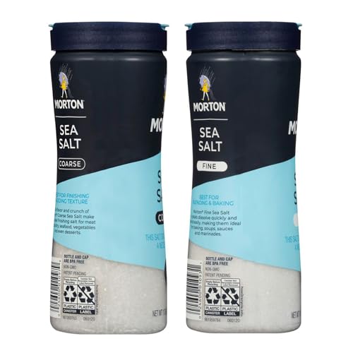 Morton Sea Salt Fine y Coarse 17.6 oz 2-Pack miniatura 3