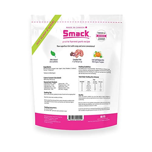 Smack-Raw-Dehydrated-Prairie-Harvest-Pork-Dog-Food-55lbF Smack Raw Dehydrated Prairie Harvest Pork Dog Food 55lbF