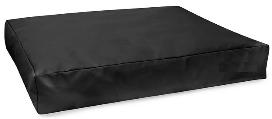 Couchage Topmast Comfortbag grand chien aspect cuir noir matelas souple