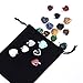 Outus 20 Pieces Heart Shape crystal Stone Pendants Chakra Beads DIY Crystal Charms, 2 Different Sizes, Assorted Color