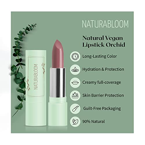 NATURABLOOM Hydrating Lipstick Long Lasting (Orchid), 90% Natural, Vegan Pink Lipstick, Highly-Pigmented, Moisturising - Image 4