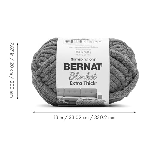 Image of Bernat Blanket Extra Thick Brick Red Yarn - 1 Pack of 21.12oz /598.74g - 100% Polyester - #7 Jumbo - 72 Yards - Chunky Yarn for Hand Knitting, Crocheting, Crafts & Amigurumi
