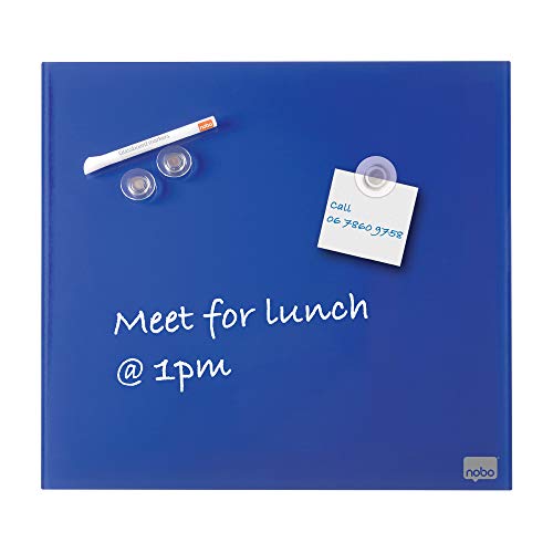 Nobo Diamond Pizarra de cristal, Magnética, 300x300m, Azul, 1903952