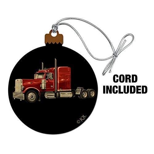 Graphics & More Semi Trucker Wood Christmas Ornament #TOP17