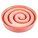Interactive Dog Bowl, Spiral Slow Feeder Pet Dish (Pink and Green)