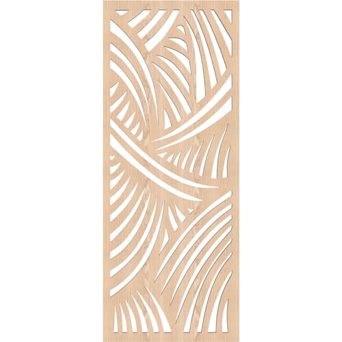 Image of Chester Decorative Pierced Fretwork Wood Wall Panels, 13 3 /8 inchW x 34 3 /8 inchH x 3 /8 inchT, Red Oak
