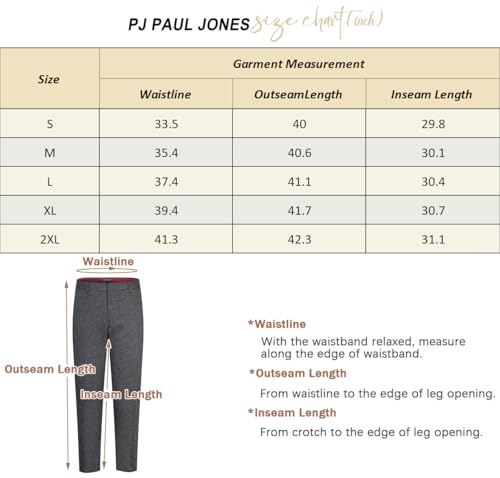 Pj Paul Jones Slacks For Men Slim Fit Dress Pants Business Casual Wool Blend Trousers Coffee thumb #5