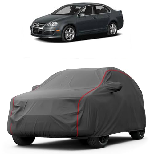 Image of Heavy-Duty Car Cover for Compatible with Volkswagen Jetta (2015 to 2025 All Models) Deluxe Car Protection Cover - Waterproof & UV-Resistant All-Season Exterior Protection
