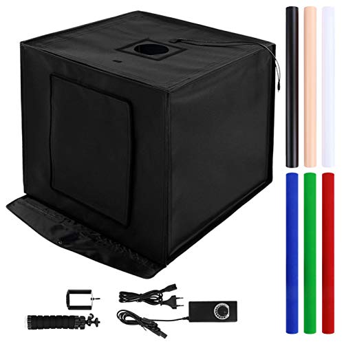 SALUTUYA Photo Tent Kit Light Box Ausrüstung für hochreflektierende Stoffe für Fotostudio-Produkte(European Power Supply…