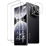 Xunzii Pellicola Protettiva per Xiaomi Redmi Note 14 Pro Plus/Note 14 Pro+ 5G, con Protezione Lente Fotocamera, 3D Anti-Graffio Vetro Temperato Film, Durezza 9H Vetrino Protezione Schermo [2+2 Pezzi]