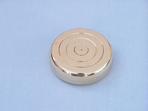 Brújula Sólida de Latón Hampton Nautical con Caja de Madera miniatura 2