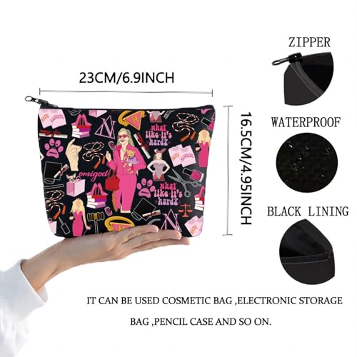 WZMPA Elle Woods Makeup Bag Elle Woods Fans Gifts Omigod Elle Woods Zipper Pouch Bag Elle Woods Merchandise (What Like It's Hard BL) - Image 2