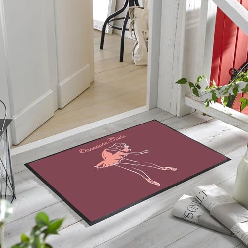 Paillasson rouge danseuse etoile idee cadeau decoration de ballet