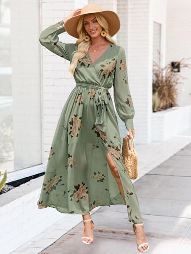 ANRABESS Women’s Long Sleeve Floral Maxi Dress Boho Flowy Wrap Slit V Neck Beach Fall Wedding Guest Party Vacation Dresses4