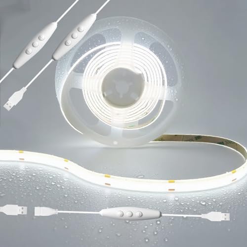 Tira LED COB impermeable con dimmer USB 5V 6ft miniatura 1