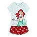 Disney Principessa T-Shirt e Pantaloncini per Ragazze, Pigiama Set da 2 Pezzi per Bambina, Cotone Morbido, Ariel Design, Regalo per Ragazze, Taglia 5 Anni, Rosso