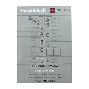 Retter.Shop Tactical Hosenblock DIN A6 Notizblöcke 10er-Pack