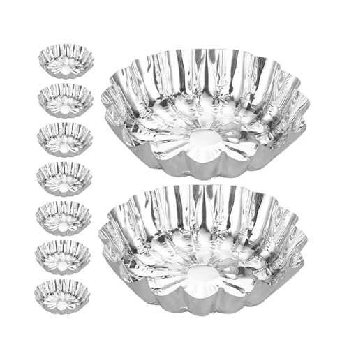 Cabilock 100pcs Tart Trays Non-stick Foil Baking Molds for Pudding Tarts and Desserts for Picnics Parties and Bbqs and Heat Conductive Bakeware