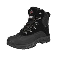 NORTIV 8 Men's Insulated Waterproof Construction Hiking Winter Snow Boots,Size 11,Black/1,TUNDRA