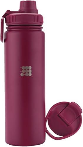 Vista 37 de Cubitt - Botella de agua deportiva aislada de 24 onzas, 2 tapas (tapa de café y tapa deportiva de boca ancha), acero inoxidable, doble pared. Fría