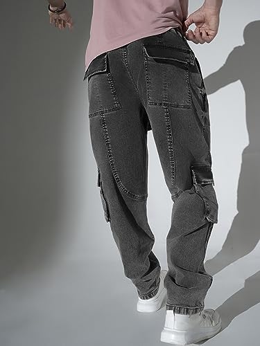 Image of Hubberholme Men's Loose Fit Cargo Jogger Jeans
