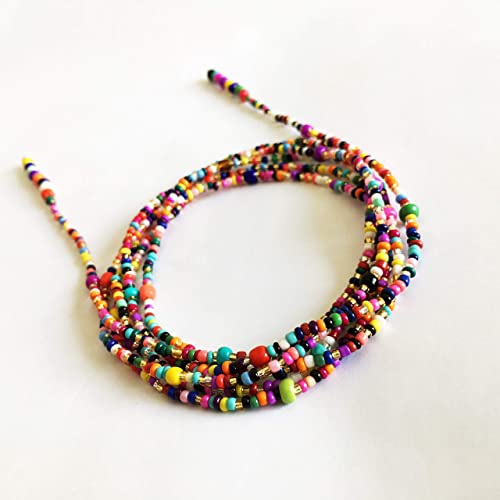 Generic Colorful Bead Necklace, Long Tie Choker, Wrap Necklace, Wrap Seed Bead, Lariat Necklace thumb #6