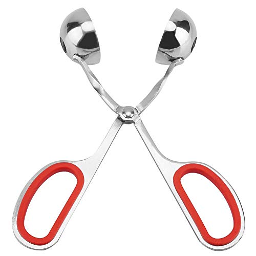 𝐂𝐡𝐫𝐢𝐬𝐭𝐦𝐚𝐬 𝐆𝐢𝐟𝐭 Stainless Steel Meat Ballers, Non-sticky Meatballs Rice Balls Clip Maker Mold Kitchen Tool, for Cake Pop, Ice Cream Scoop, Fruit, Cookie Dough, Melon(Red) - Thumbnail 6