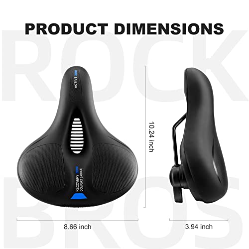 image for ROCKBROS Bike Seat Cushion for Men Women with Handle & Dual Shock Abso